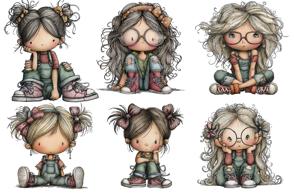 Modern Girl Clipart, an Illustration by DreamArtGraphic (Photo 4 of 5)