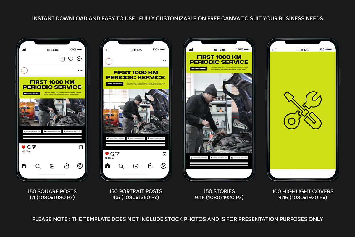 Automotive Green Template, a Social Media Template by Kalubuak (Photo 2 of 10)
