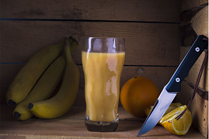 A knife with a shiny sharp blade, a Food & Drink Photo by Stockphoto by vzwer