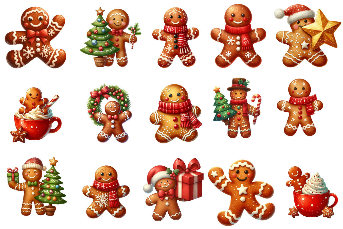Gingerbread Man Christmas Cookie, an Illustration by Designworld (Photo 2 of 5)