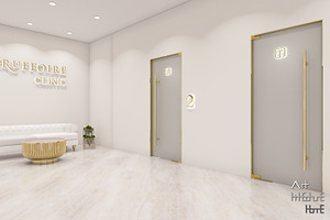 Clinic Interior 3D Mockup Skp, Obj