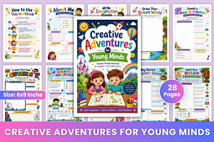 Creative Adventures for Young Minds, a Stationery Template by Designmela01