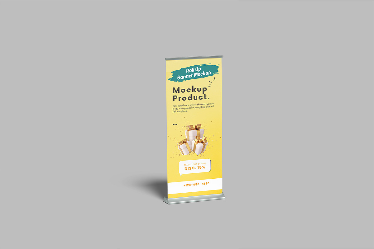 Roll Up Banner Mockup, a Product Mockup by rizalamora (Photo 7 of 11)