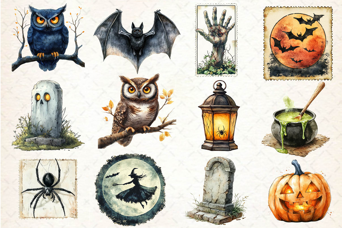 Halloween Sublimation Clipart, an Illustration by Dream Creation (Photo 2 of 5)