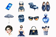 Watercolor Glamor navy Clipart, an Illustration by Design Market (Thumbnail 3 of 4)