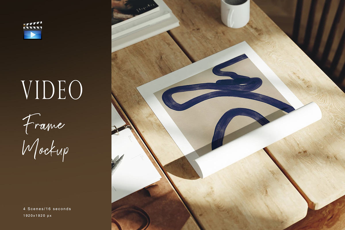 Animated Flat lay Mockup Video, an Advertising Mockup by YimuMockupStore (Photo 1 of 9)