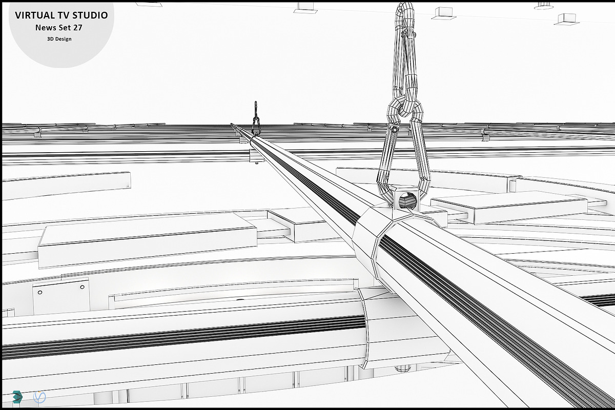 Virtual TV Studio News Set 27, an Architecture 3D Model by akerStudio (Photo 41 of 49)