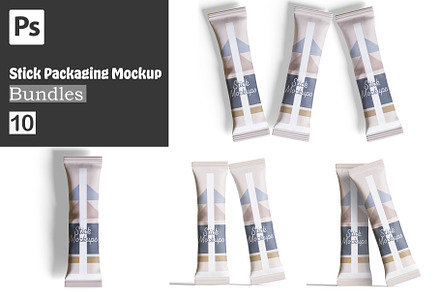Stick Packaging Mockup Bundles