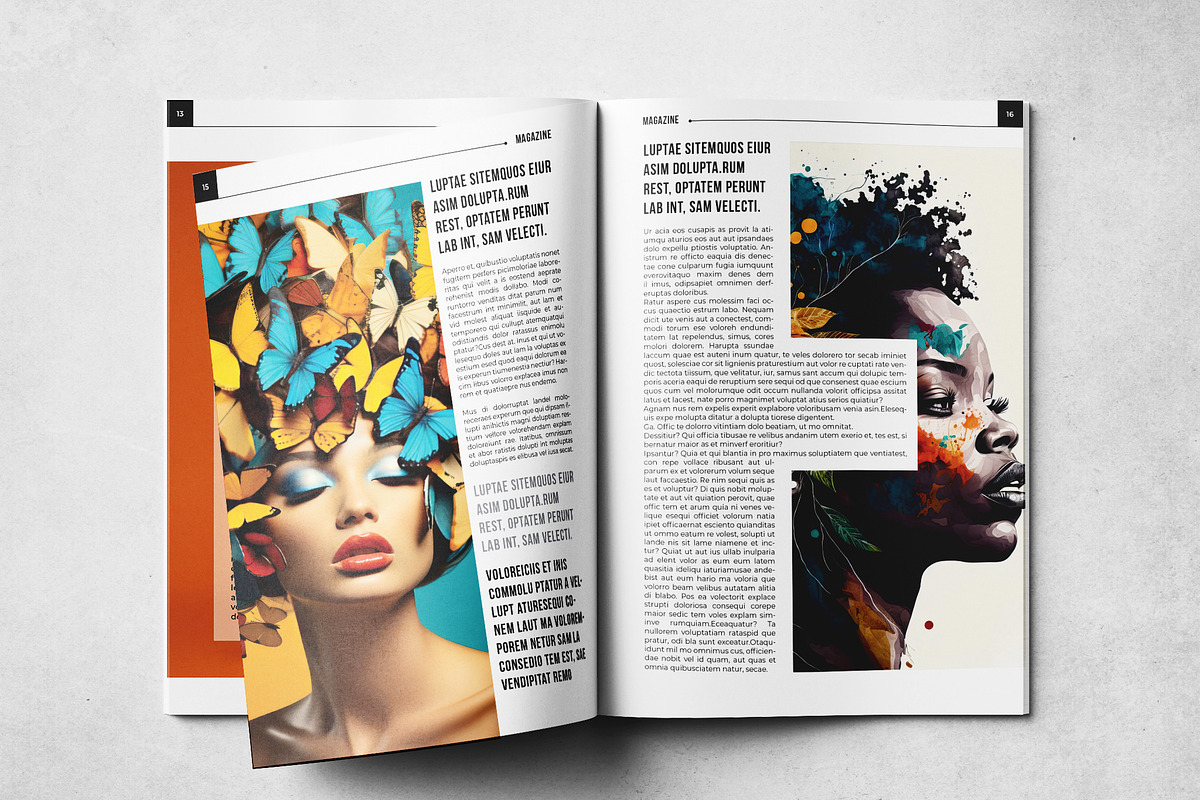 Magazine Layout Template, a Magazine Template by Grkic Creative (Photo 9 of 13)