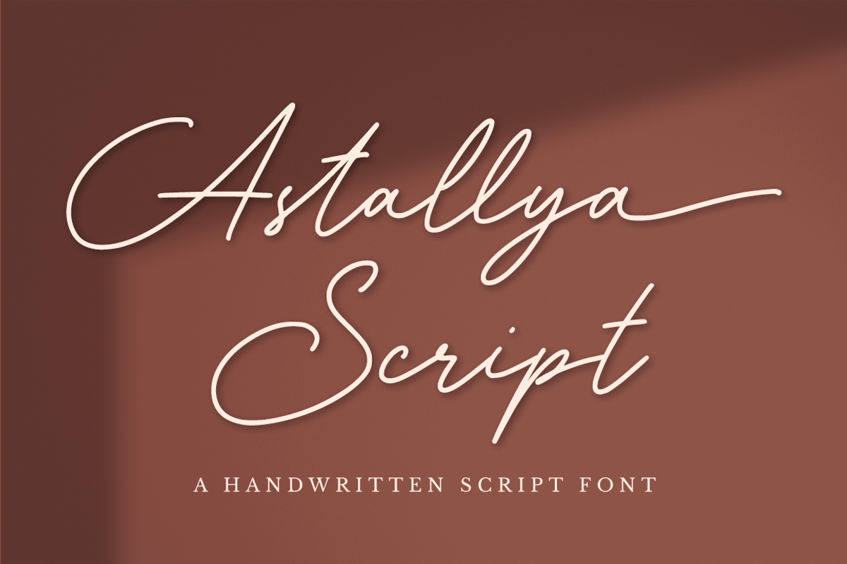 Astallya - Signature Font, a Script Font by RockboyStd (Photo 1 of 12)