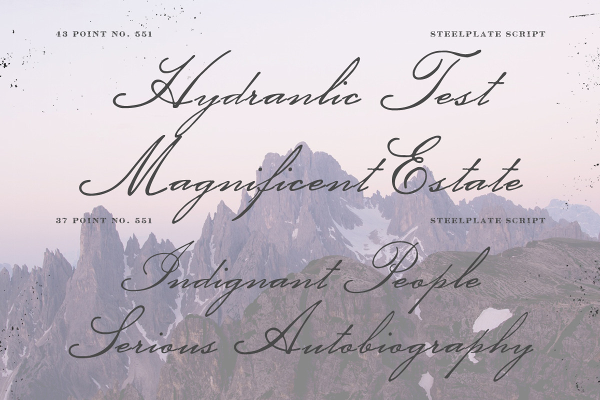 Steelplate Script preview 3