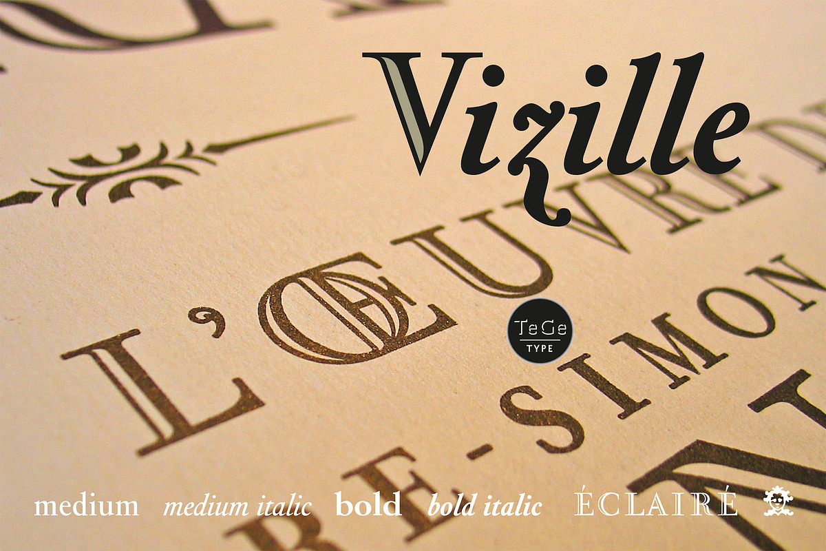 Vizille, a Serif Font by TeGeType foundry (Photo 1 of 4)