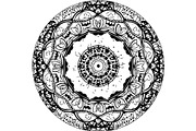 Black Floral Mandala Vector Bundle, a Decorative Illustration by Designer_Momina (Thumbnail 9 of 21)