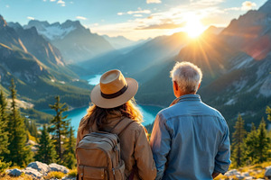 A mature couple in the mountains, a Person Photo by Volff