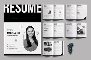 Resume Booklet Template, a Resume Template by ContestDesign