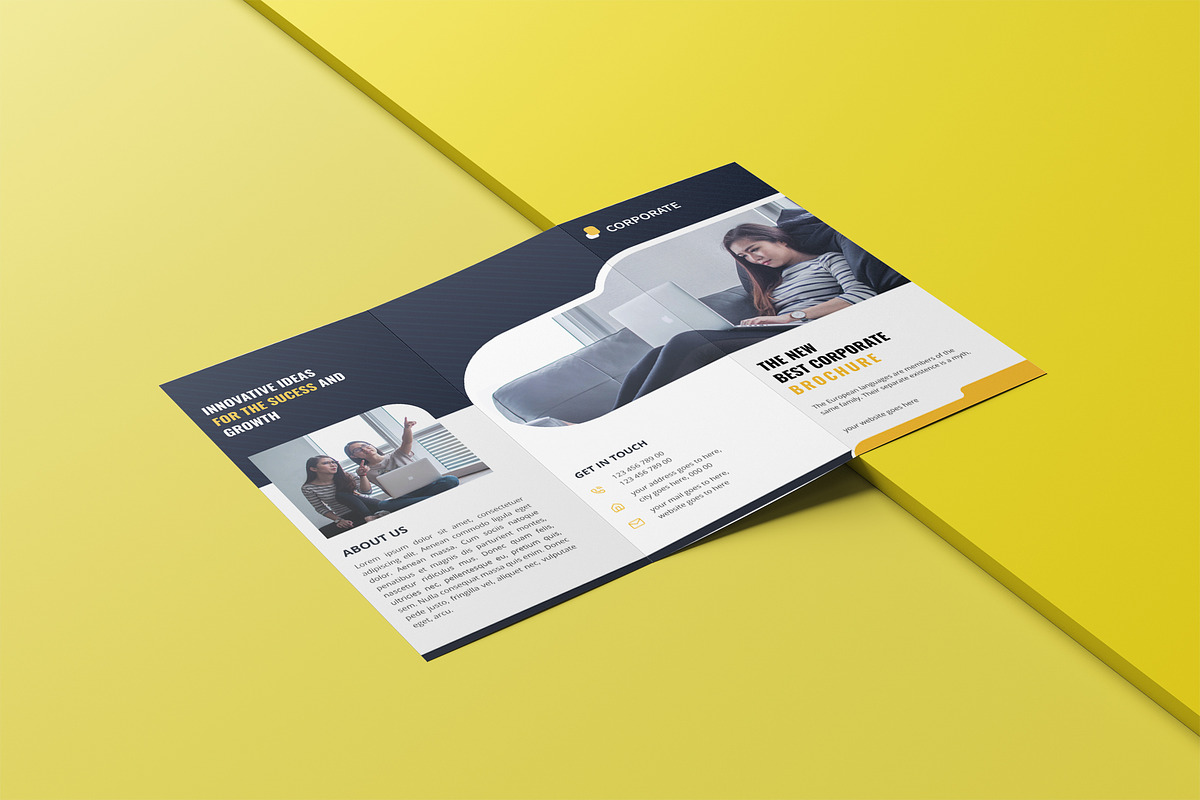 Corporate Tri-fold Design, a Brochure Template by UI_Expert (Photo 3 of 4)