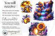 Enchanted Woodland & Sunflowers Set, a Seasonal Illustration by ThatsDesignArt (Thumbnail 2 of 10)