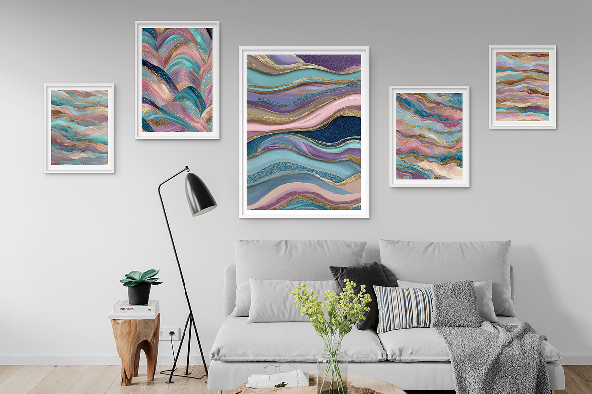 Dreamy Marble Glitter Illustration 2, a Decorative Illustration by Housui Patterns (Photo 9 of 9)