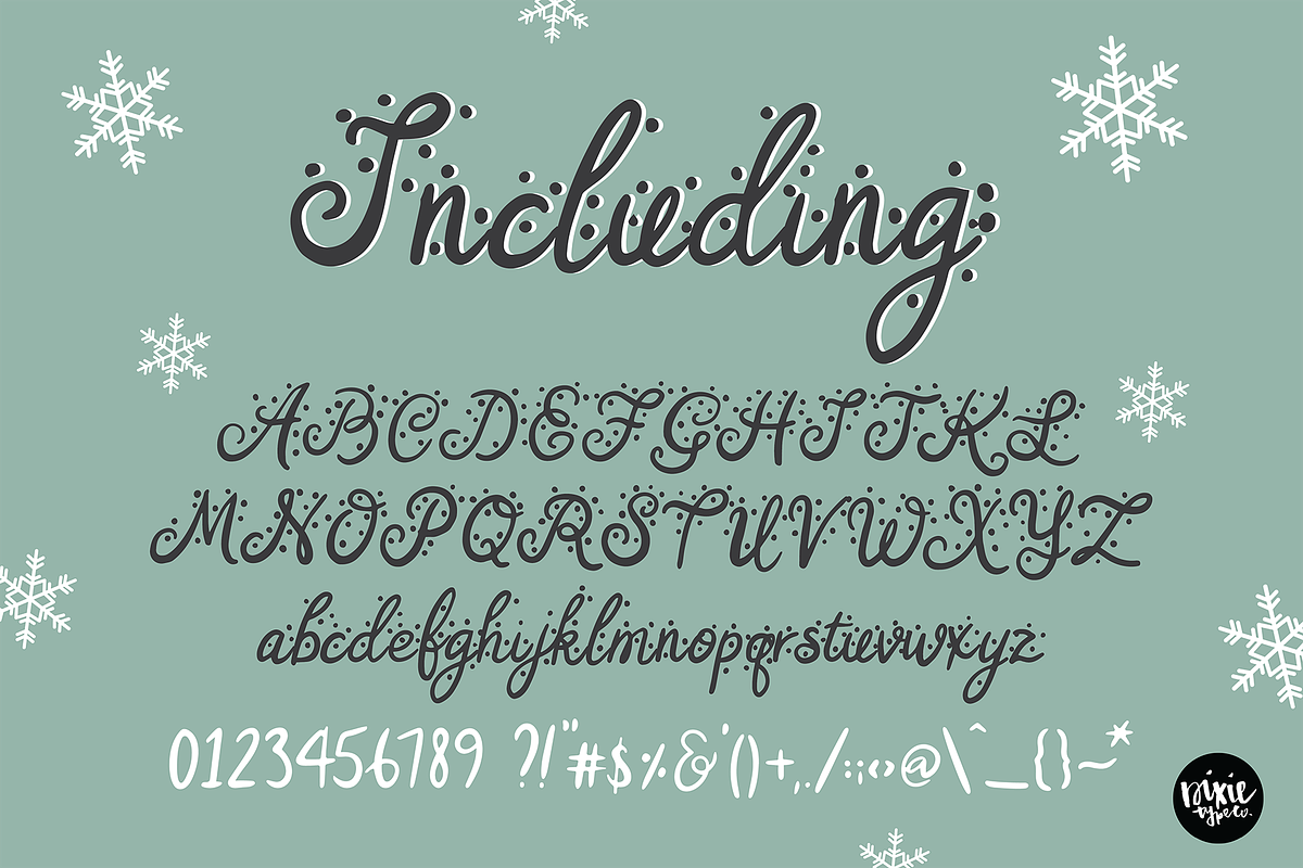 AFTERGLOW a Christmas Snow Font preview 7