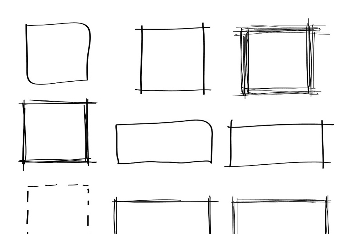 36 Doodle Basic Shapes Clipart, an Illustration by The Digital Download Shop (Photo 3 of 4)