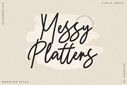 Messy Platters | Cursive Casual Font, a Script Font by Airotype (Thumbnail 1 of 8)
