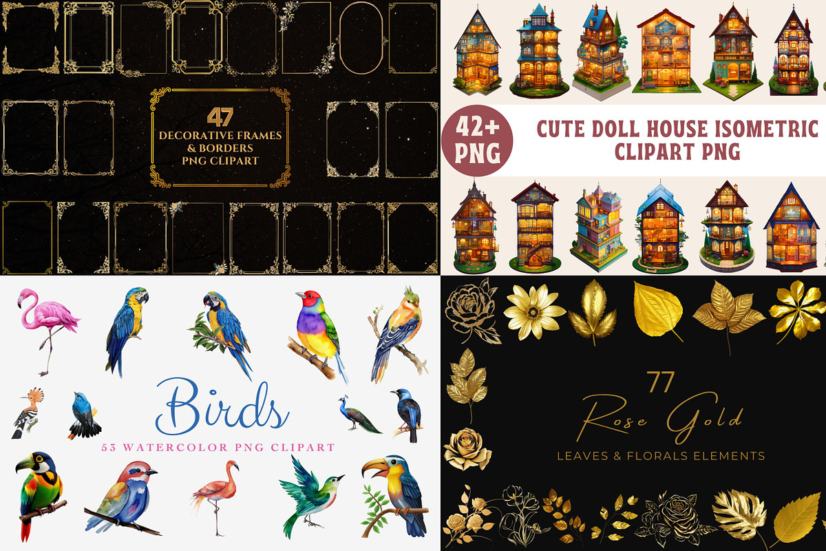 4689+ PNG's Clipart Elements Bundle, an Object Graphic by AN Productions (Photo 8 of 29)