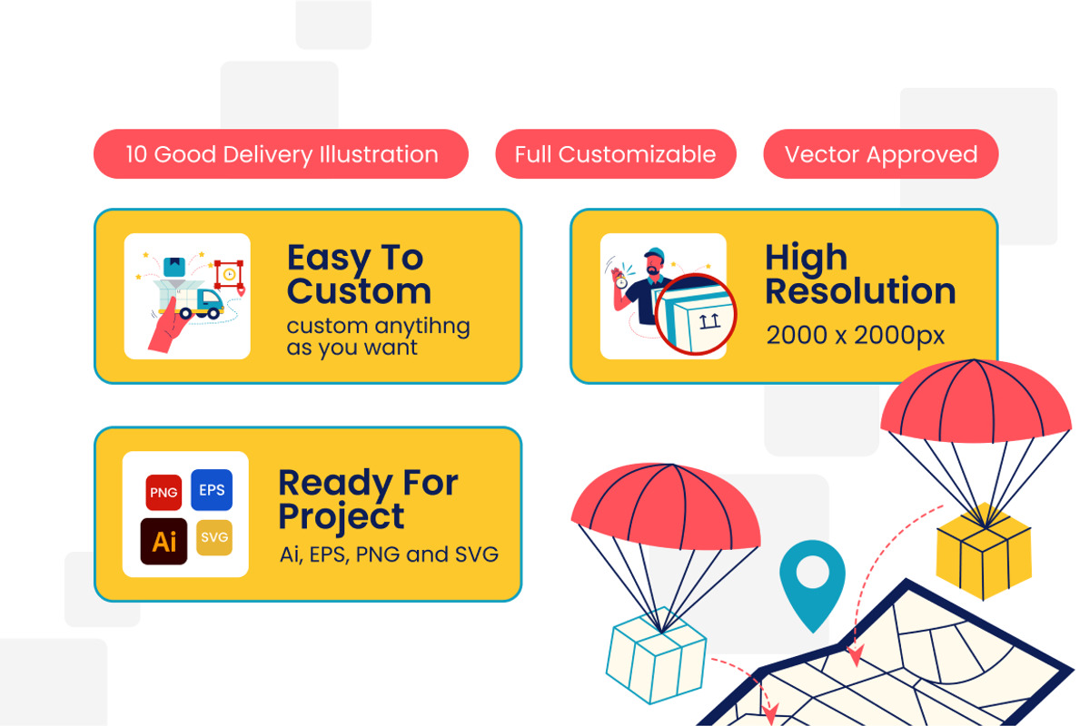 Good Delivery Illustration, an Object Illustration by Loin Studio (Photo 2 of 3)