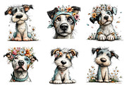 Whimsical Spring Dog Clipart, an Illustration by Dream Creation (Thumbnail 2 of 6)