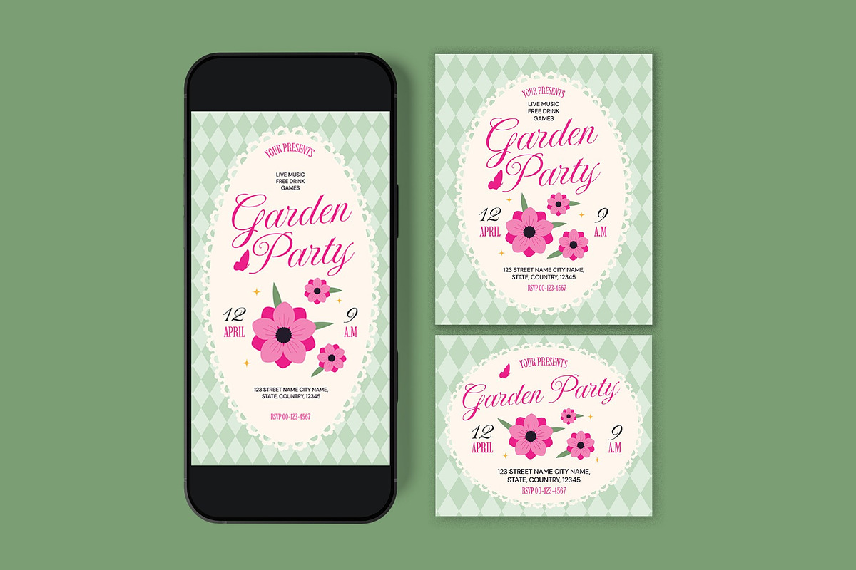 Garden Party Flyer, a Flyer Template by graphicook (Photo 3 of 3)