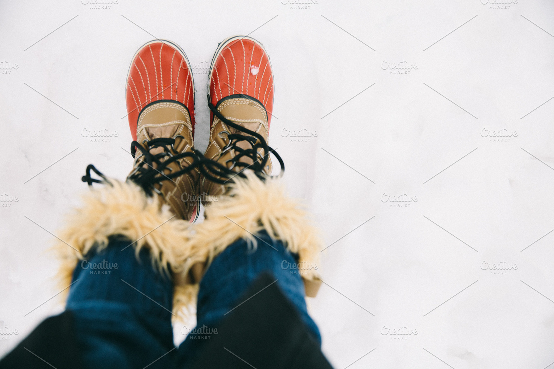 Red Snow Boots