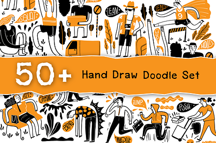 Hand Draw Doodle Set