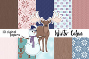 Winter Cabin Pattern, a Pattern Graphic by GlamArtZhanna (Thumbnail 3 of 3)