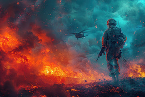 soldier on fire, a Photo by Pictures for you!!!!!!!!!