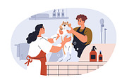 Dogs, cats in pet grooming salon set, an Animal Illustration by Good Studio (Thumbnail 2 of 11)