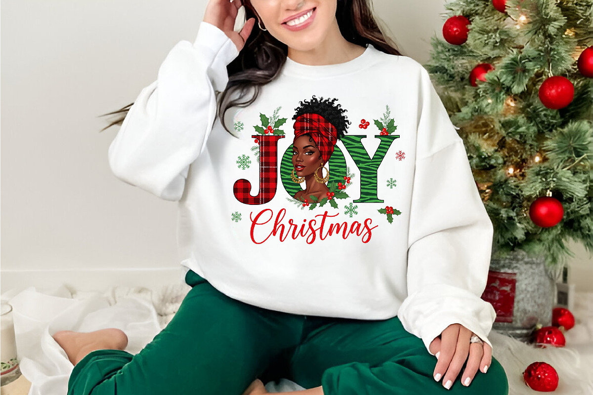 Christmas Joy Black Woman Png Sublim, a Seasonal Illustration by Rose Art (Photo 4 of 5)