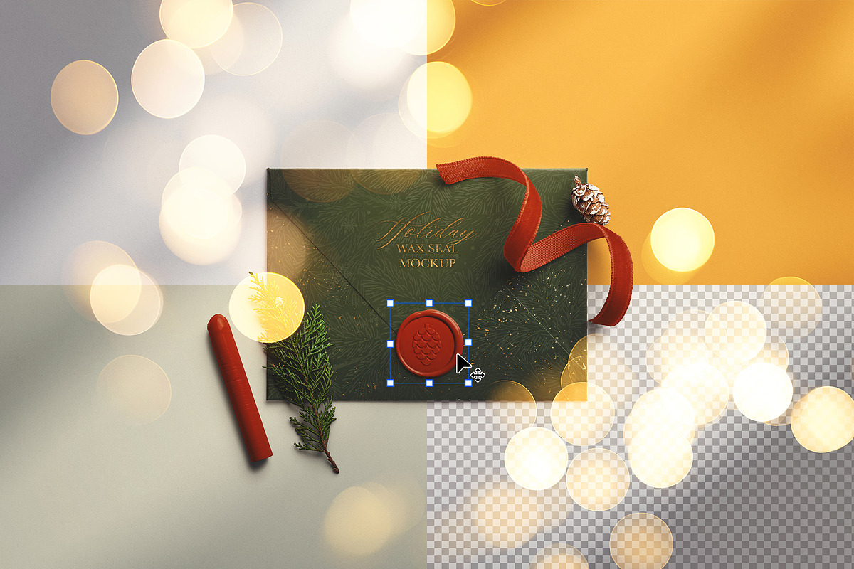 Holiday Wax Seal Mockup Pack, a Product Mockup by Custom Scene (Photo 4 of 11)
