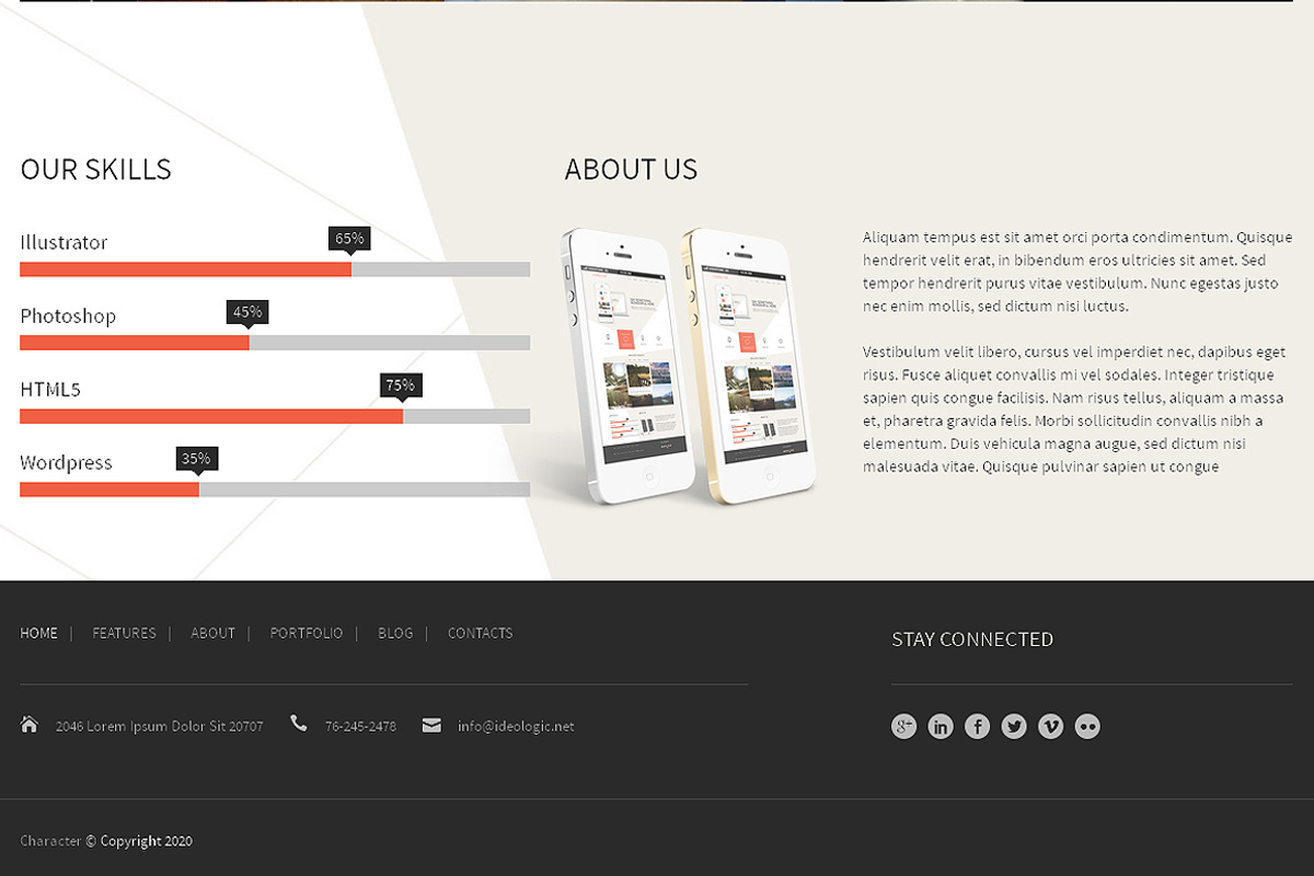Character Bootstrap Template, a Bootstrap Template by IceTemplates (Photo 4 of 4)