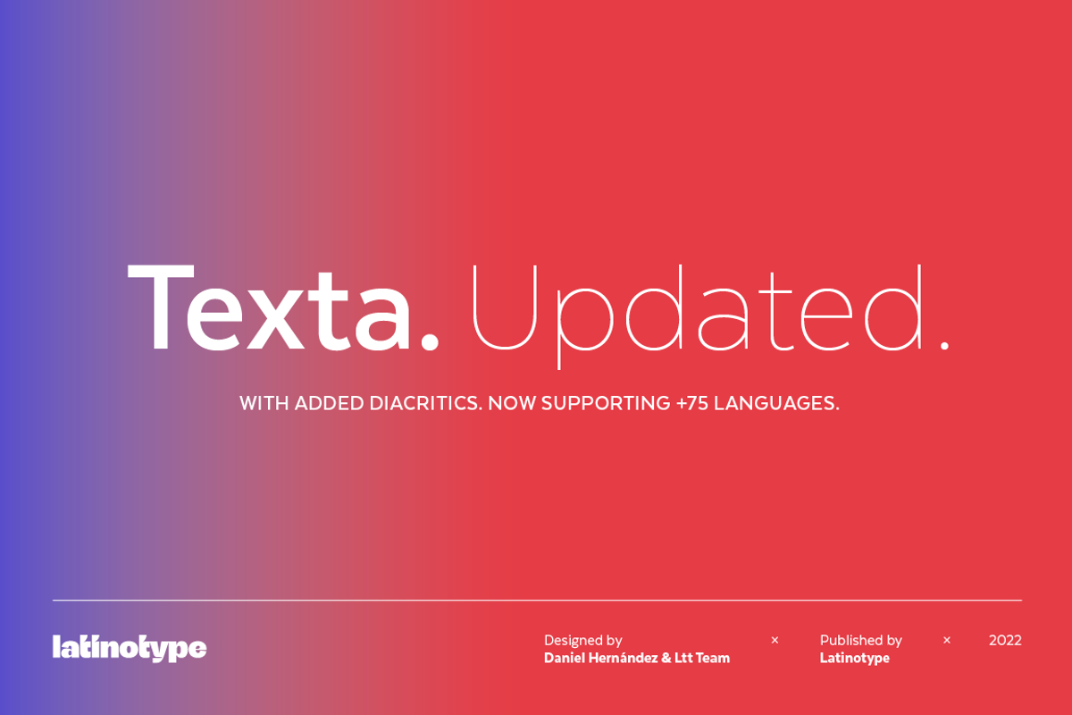 Texta, a Sans Serif Font by Latinotype (Photo 1 of 5)