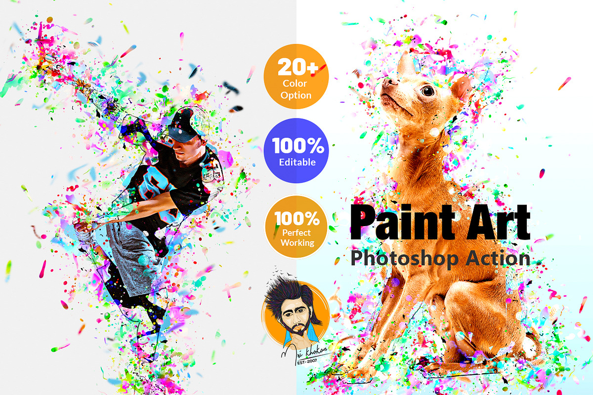 Paint Art Photoshop Action, an Action Add-On by MRI STUDIO (Photo 1 of 16)