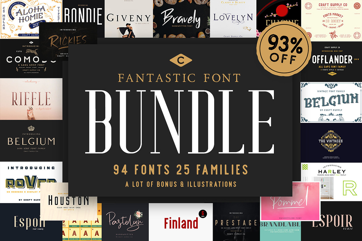 FANTASTIC Font Bundle (93%OFF), a Serif Font by Craft Supply Co. (Photo 27 of 27)