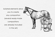 Horse sport vector illustrations, a Sport Illustration by FerroDakora (Thumbnail 3 of 6)