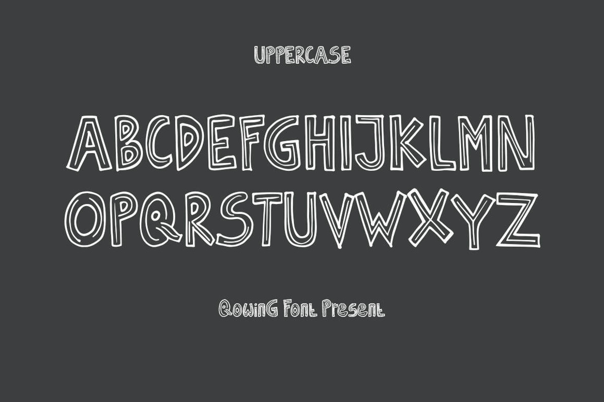 Qowing - Cute Display Font, a Font by Naistudio (Photo 3 of 8)