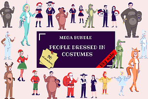 People In Festive Costumes Bundle