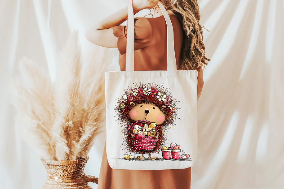 Whimsical Spring Hedgehog Clipart, an Illustration by Designworld (Photo 7 of 8)