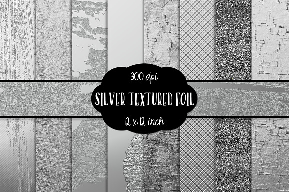 Silver Textured Digital Paper 12 in. preview 2