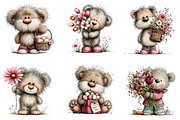 Whimsical Easter Teddy Bear Clipart, an Illustration by Dream Creation (Thumbnail 2 of 8)