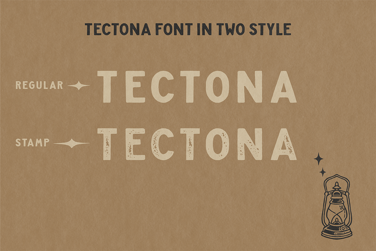 Tectona - Font & Extras!, a Sans Serif Font by Localmad (Photo 2 of 9)