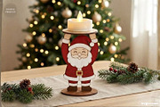 Christmas Character Candle Holders, a Decorative Illustration by svgocean (Thumbnail 9 of 14)