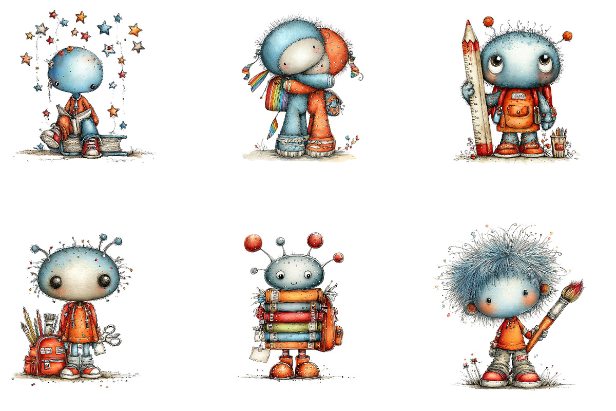 Stitch Back To School Png, Clipart, a Seasonal Illustration by CreationArt (Photo 2 of 5)