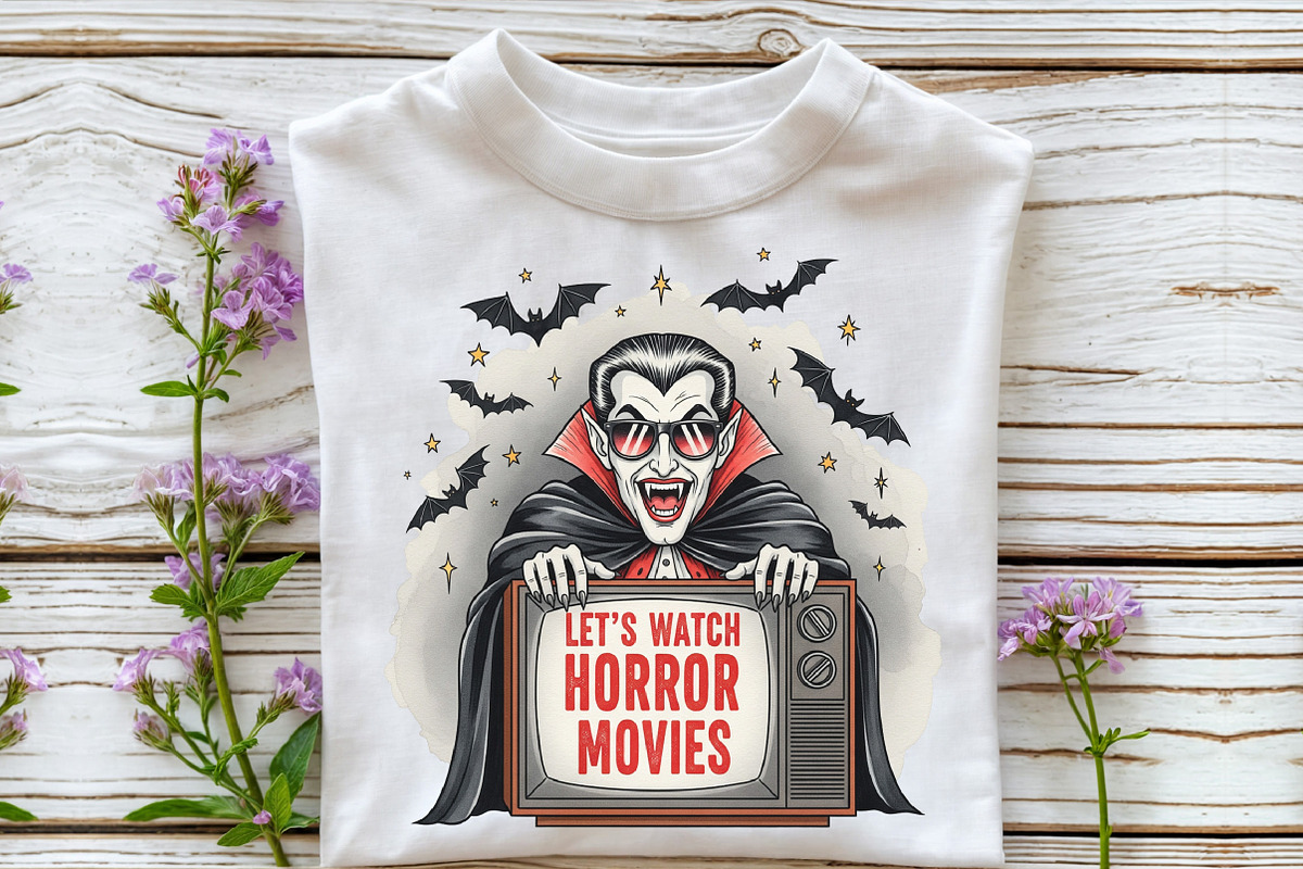 Let's Watch Horror Movies Halloween, an Illustration by DreamCafeArt (Photo 3 of 7)